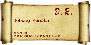 Dobosy Renáta névjegykártya