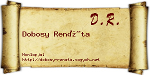 Dobosy Renáta névjegykártya