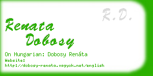 renata dobosy business card